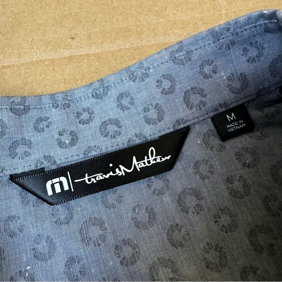 Travis Mathew Reverse-Patterned Button-Down Shirt - Picture 5 of 9